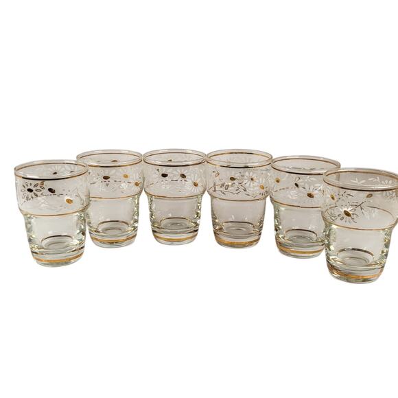Shot Glasses Set of 6 Vintage International Gift of  Month Club Belgium 1950's - Picture 6 of 16